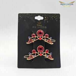 Disney Snow White Crown Barrette Set New